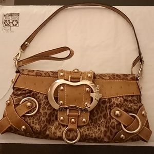 Guess Purse Leopard Print Gently Used